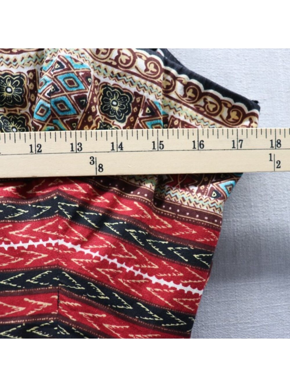 BCBG Max Azria Southwest Geo Print Tie Back Dress Black Red Medium - Picture 13 of 15